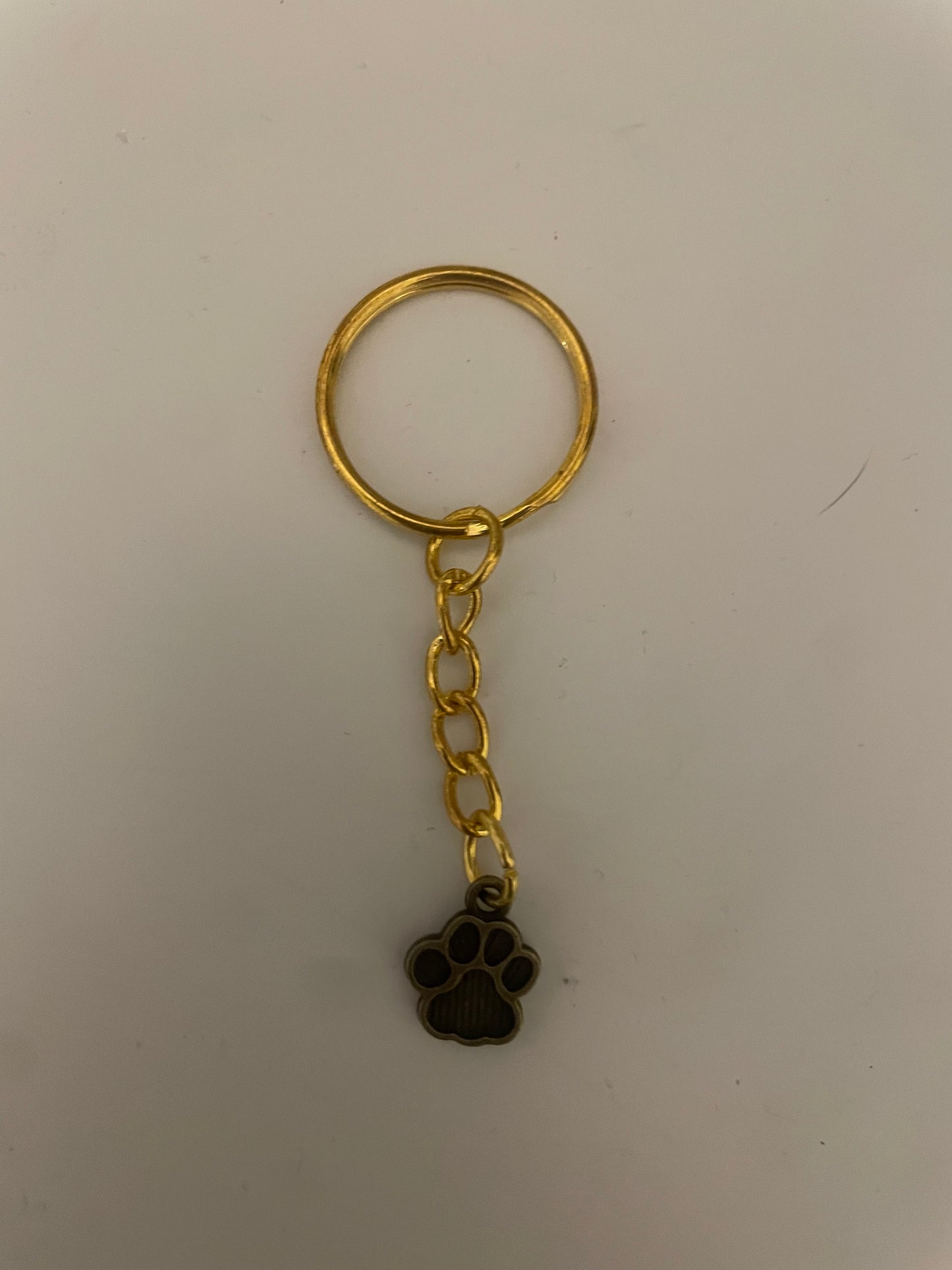 Dog paw keychain.