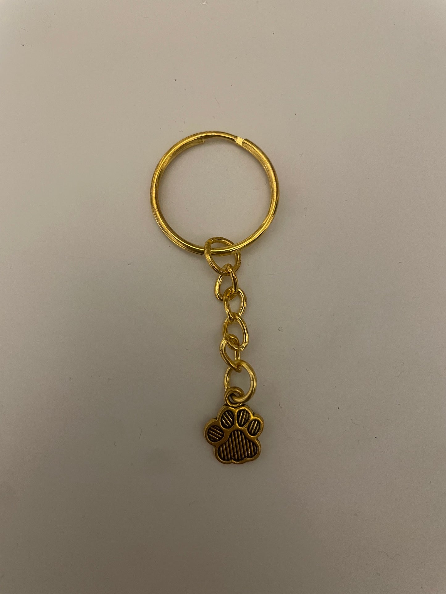 Dog paw keychain.