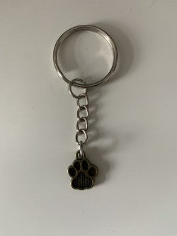 Dog paw keychain.