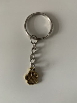 Dog paw keychain.